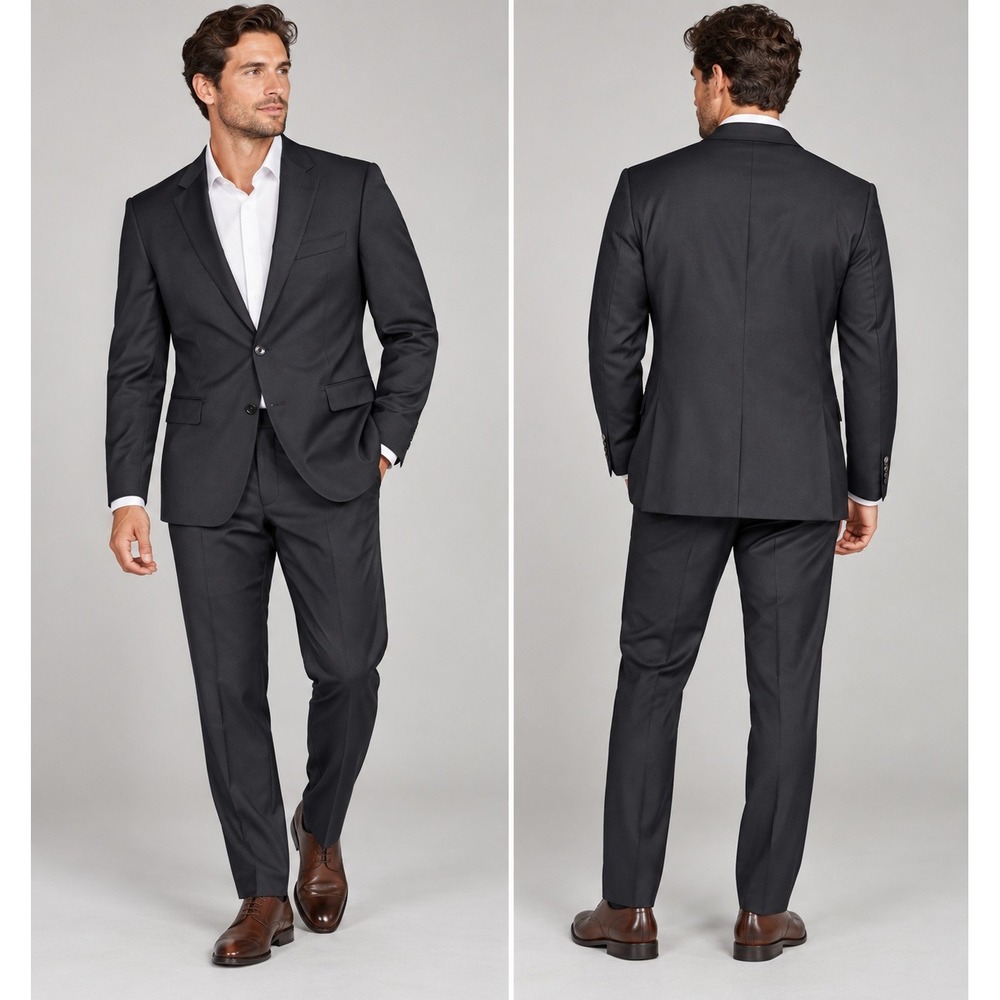 Gucci Blazer Mens 52L Black Wool Two Button Italy Designer Suit Jacket